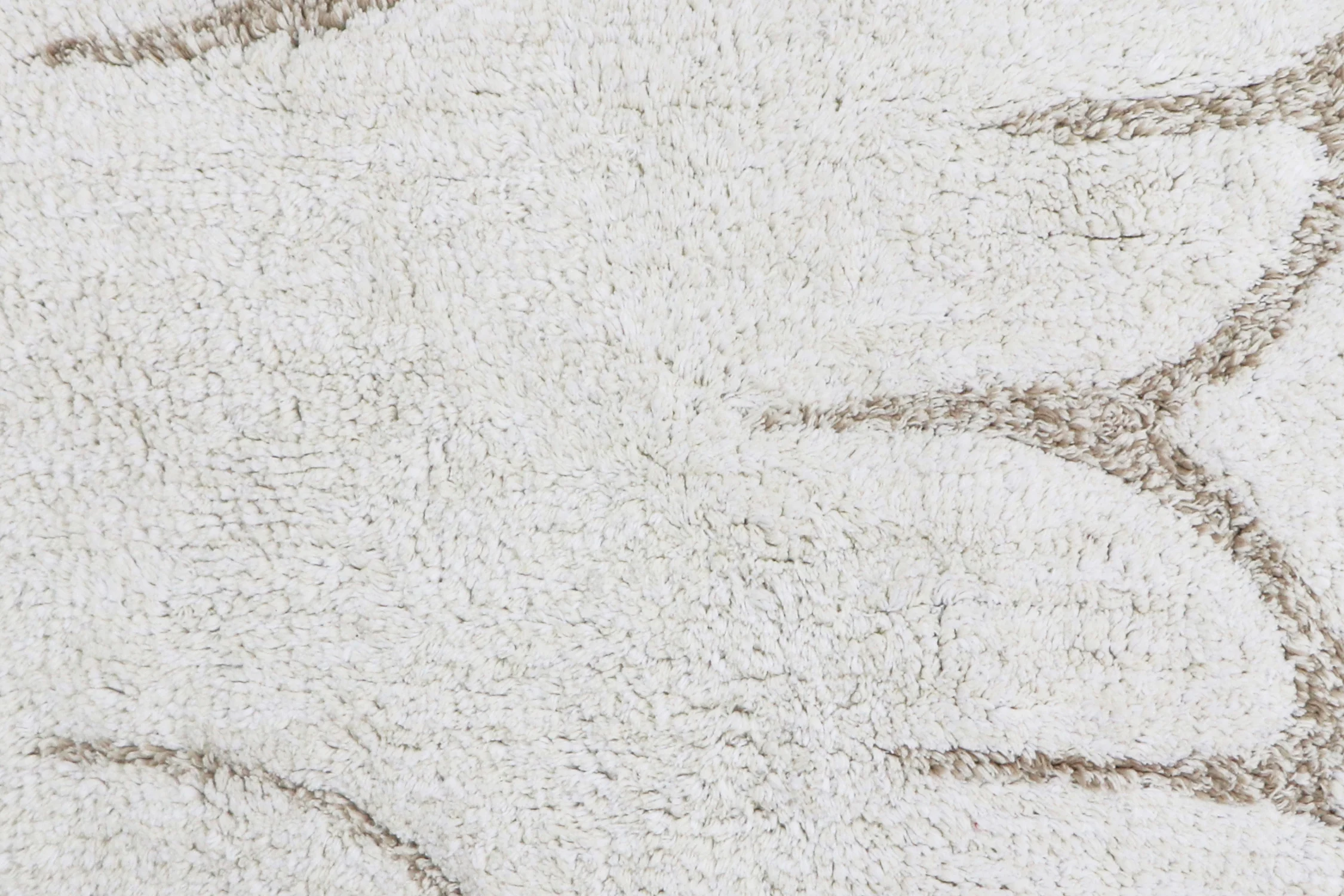 MINI-UNES - Tapis rectangulaire lavable en coton | Blanc