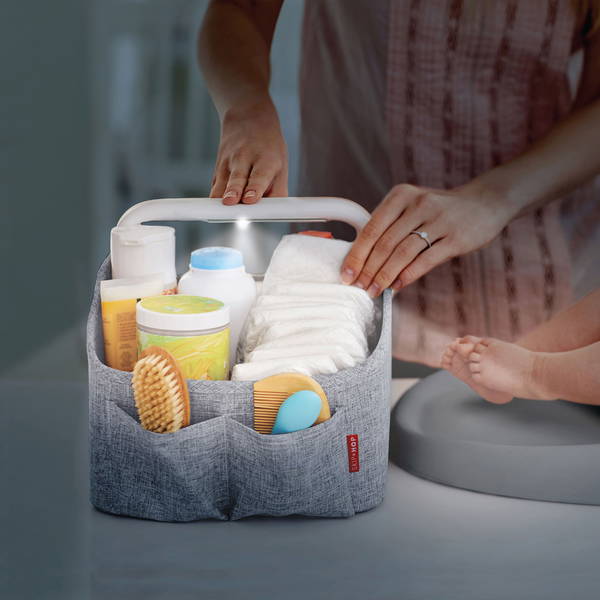 Skip HopSkip Hop   Light Up Diaper Caddy grey