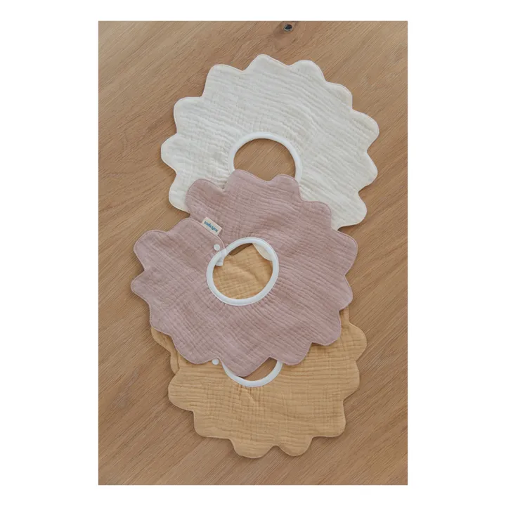 Soft Spot Bavoirs pétale en coton bio - Set de 3 | Bloom