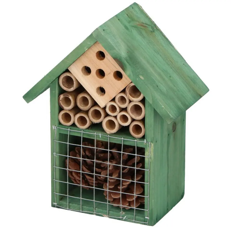 Lifetime Garden Insectenhotel - groen - hout - 19 cm