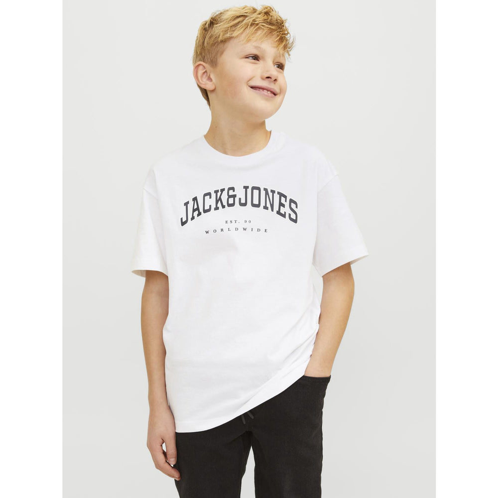 Køb Jack & Jones Junior White Caleb Varsity T-Shirt O-Neck Noos