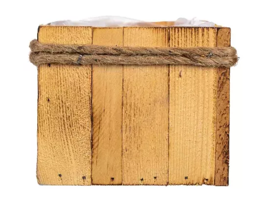 Panier rectangulaire en bois 17x11x9h cm