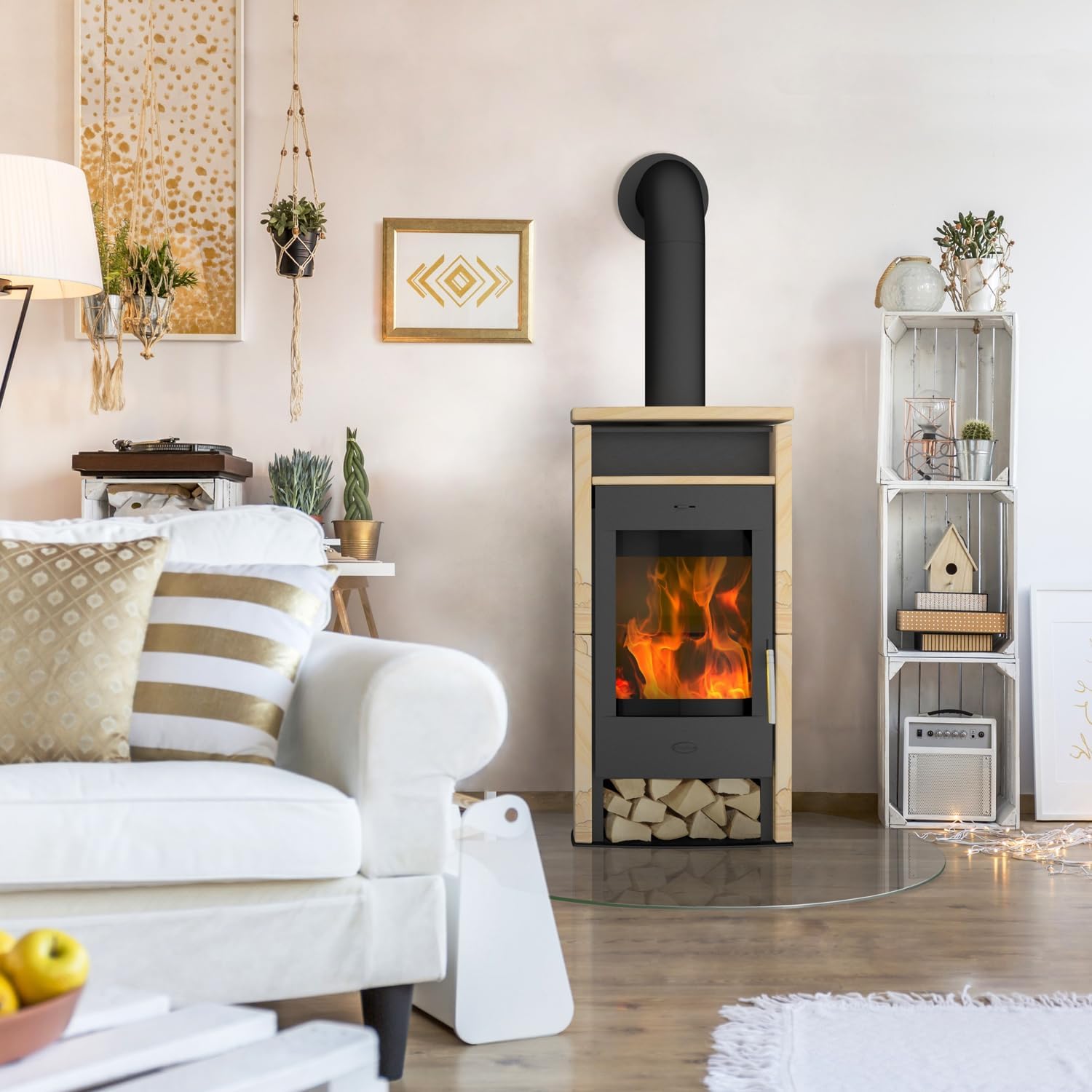 Fireplace Kaminofen Santiago 530mm 367mm 1050mm 111kg