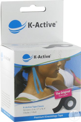 Naqi K-Active Tape Classic Noir 5m x 5cm Rouleau 1