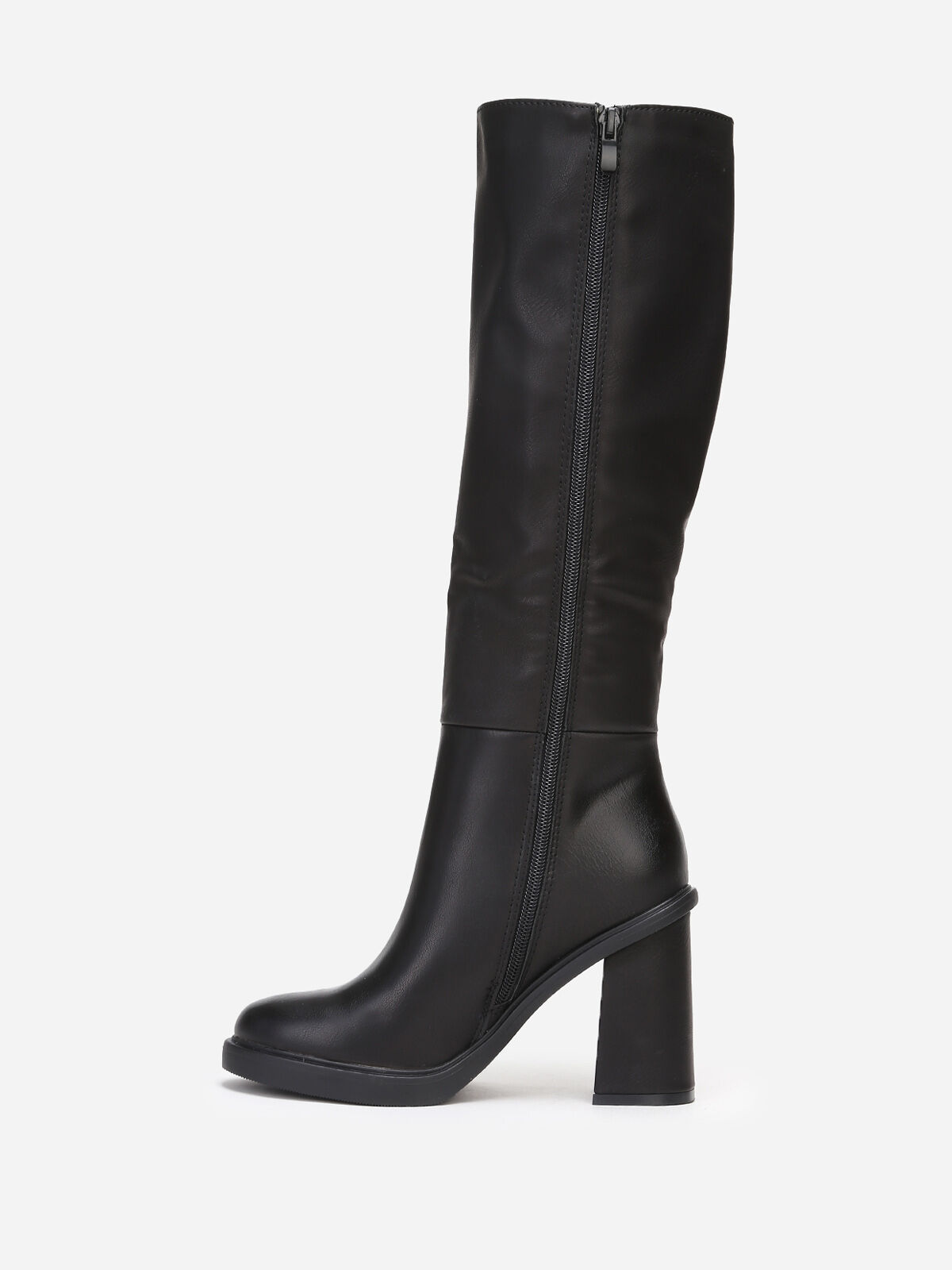 Bottes chelsea hautes à talon- Noir