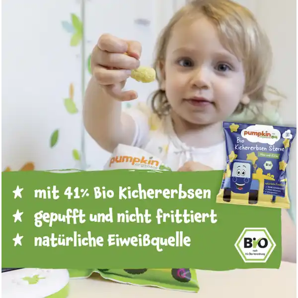 Bio Kichererbsen Sterne mit Mais &  Kürbis