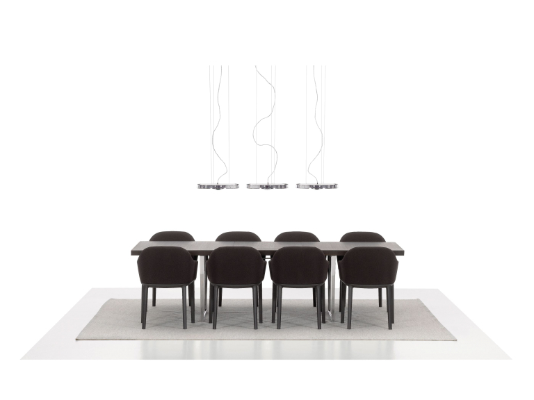 Vitra Softshell stoel met zwart onderstel, Plano 66