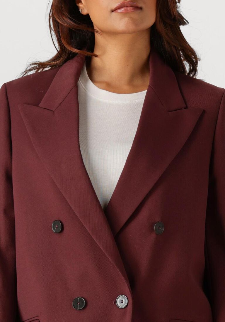 bordeaux closed blazer fitted double breasted blazer
