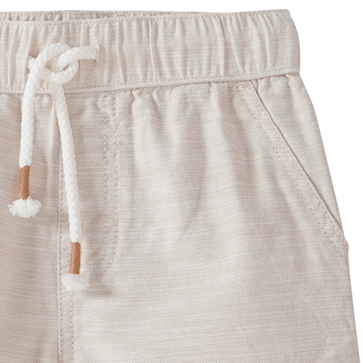 Baby Shorts aus strukturierter Baumwolle hellbeige