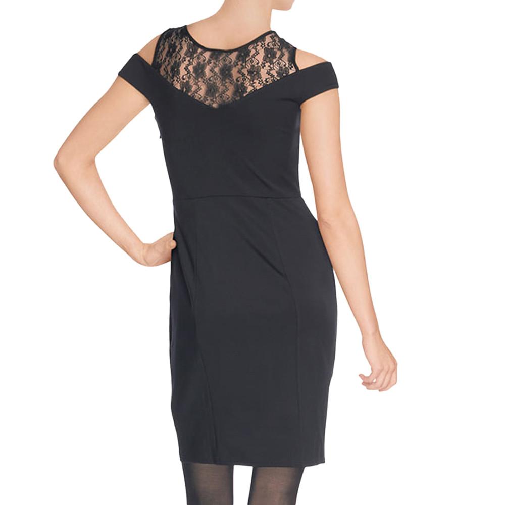 Guess Robe Noir/dentelle Femme Guess Sophia
