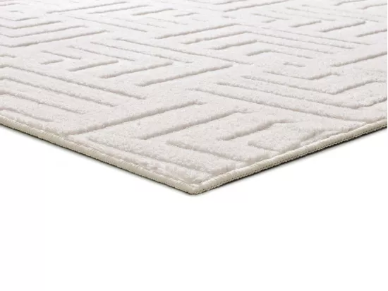 Tapis intérieur - géometrique avec relief - crème - 160 x 230 cm - ESTILO
