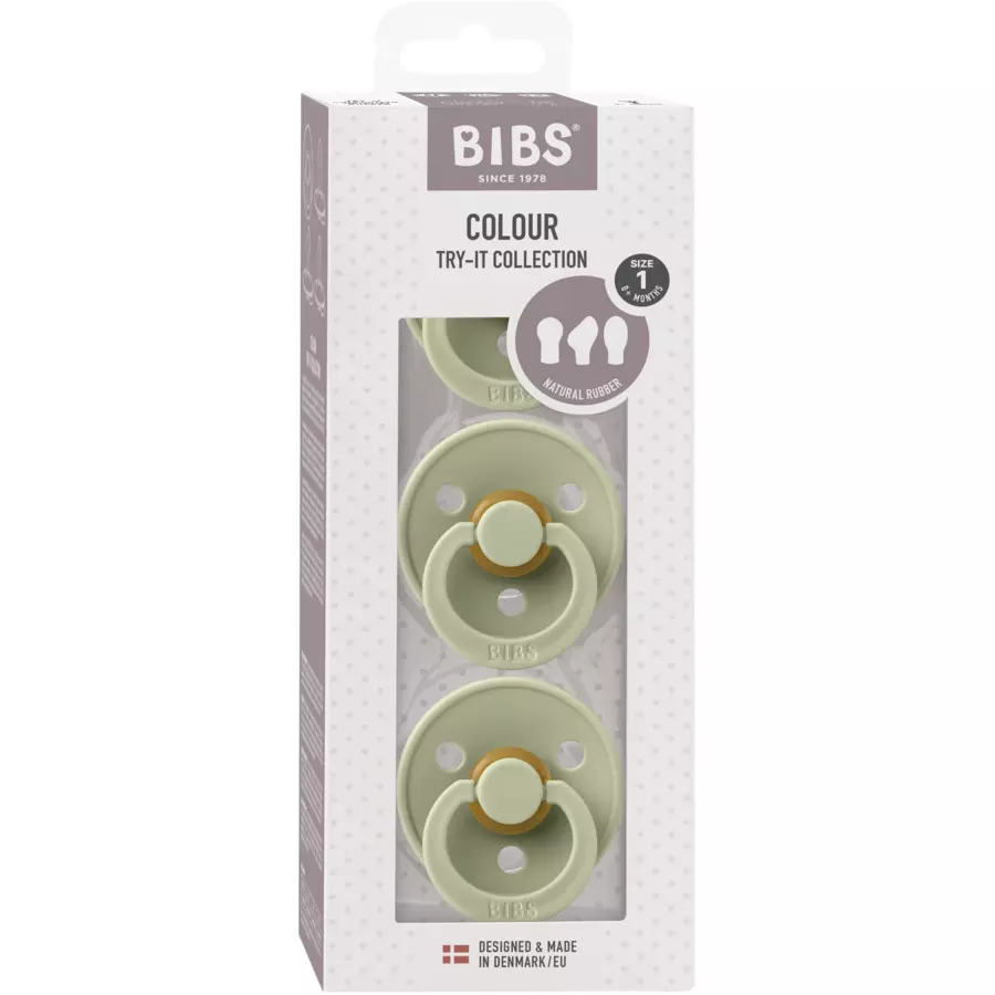 BIBS® Schnuller Try-it Colour 3 Pack  0-6 Monate Sage