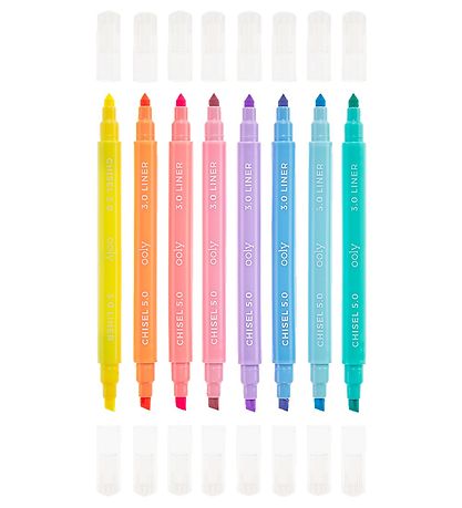 Ooly Dobbeltsidet Tuscher - 8 Stk - Pastel Liners Dual Tip Marke