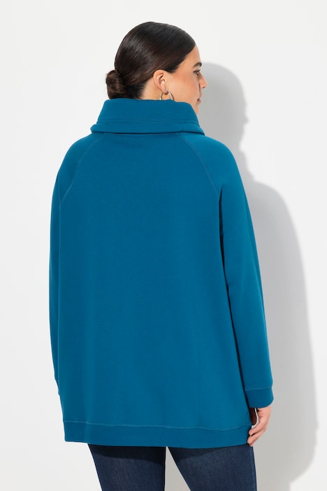 Sweatshirt, weiter Stehkragen, Taschen, Raglan-Langarm