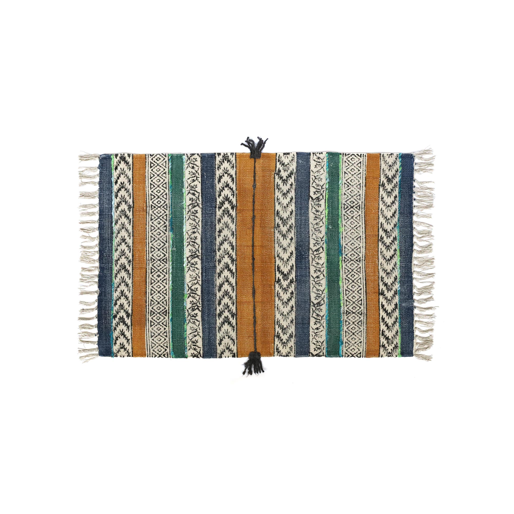 Mini-Rug 'Ayush', handbedruckt, B 90 cm, L 60 cm von fischer's lagerhaus