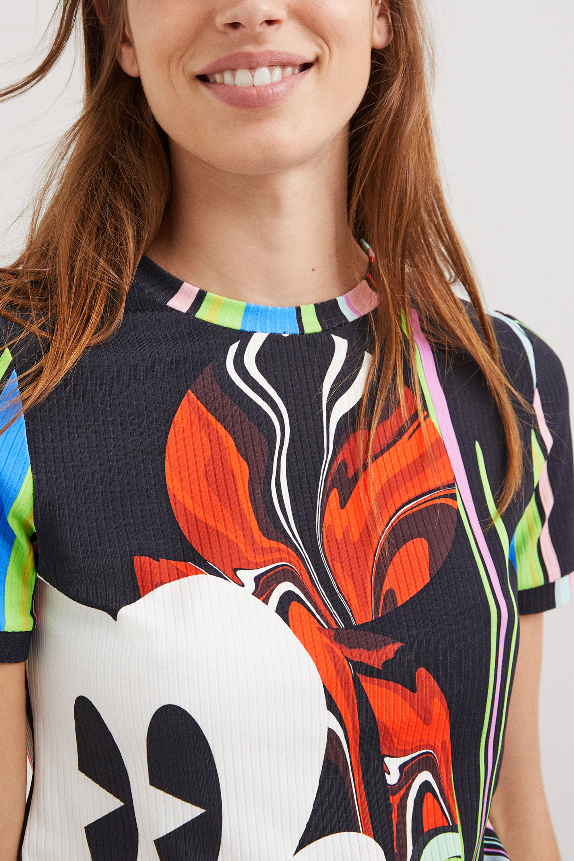 T-shirt côtelé Mickey Mouse par M. Christian Lacroix