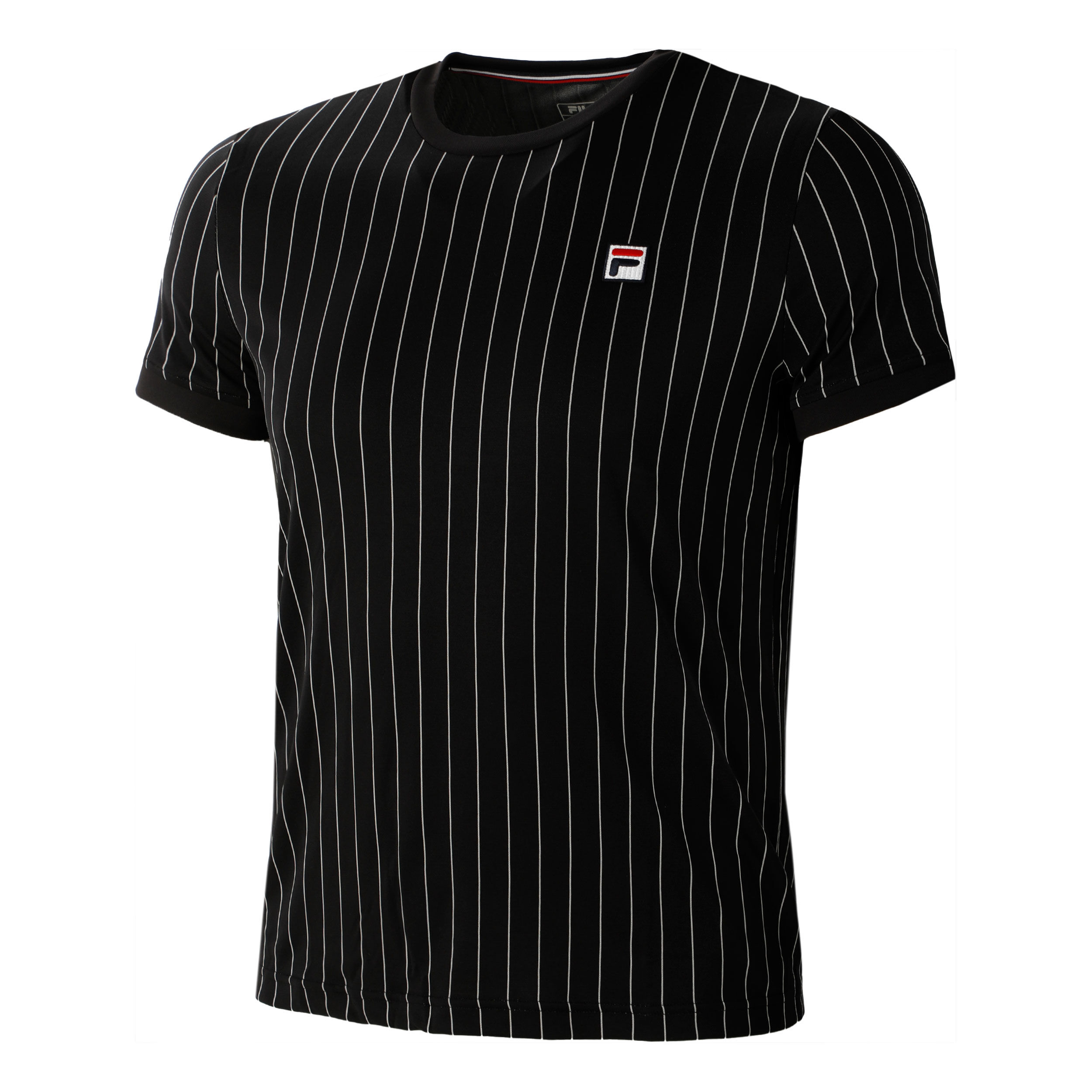 Fila Stripes T-shirt Hommes - Noir , Blanc