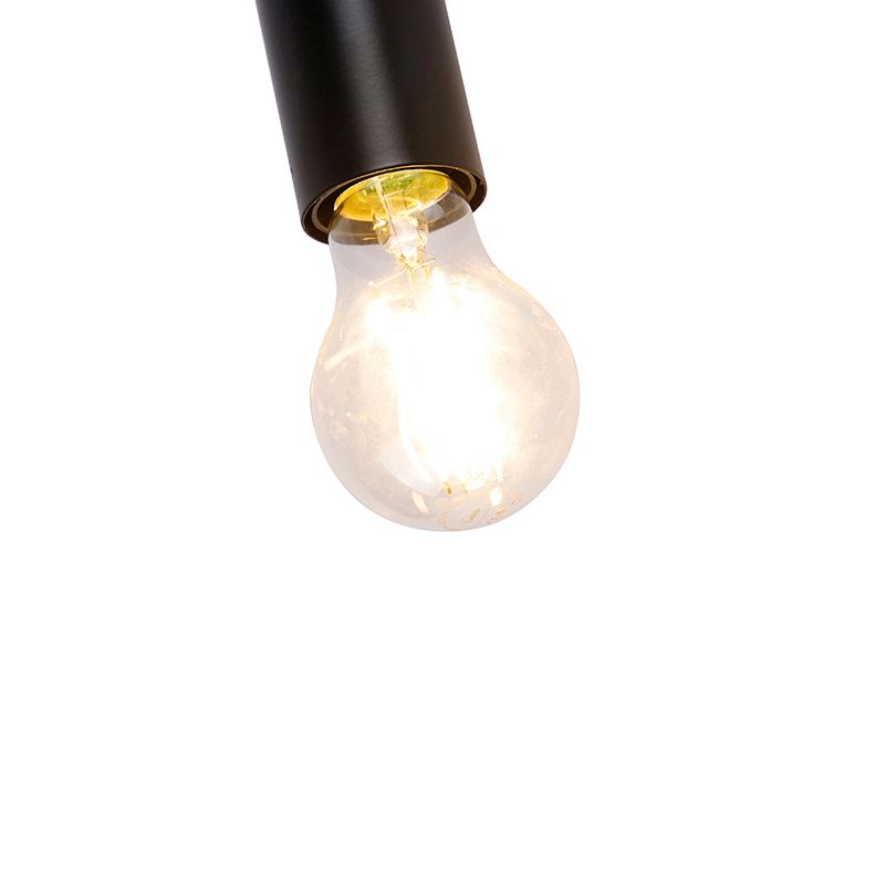 Moderne plafondlamp zwart 9 cm - Facil