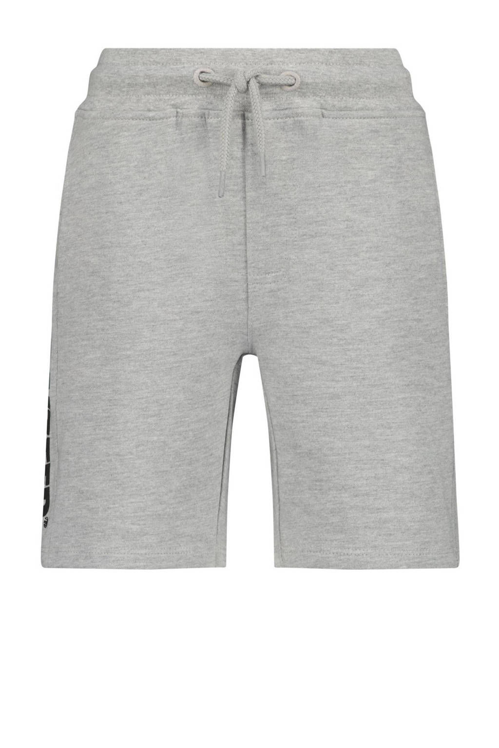 Raizzed sweatshort Djordy met logo grijs melange