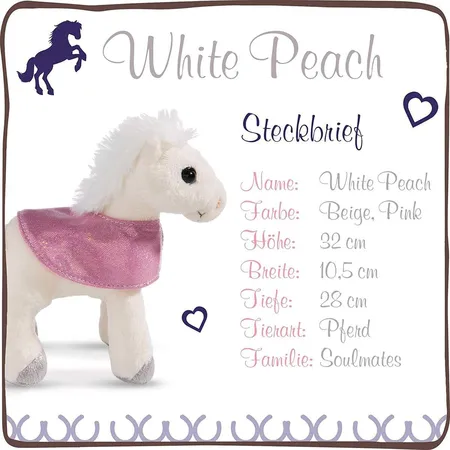 NICI Kuscheltier Pferd White Peach, 35 cm
