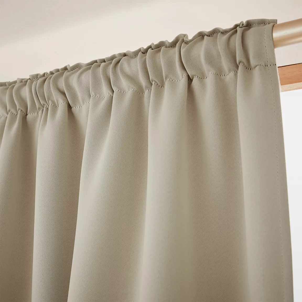 Rideau obscurcissant galon fronceur (140 x 260 cm) Dark Taupe