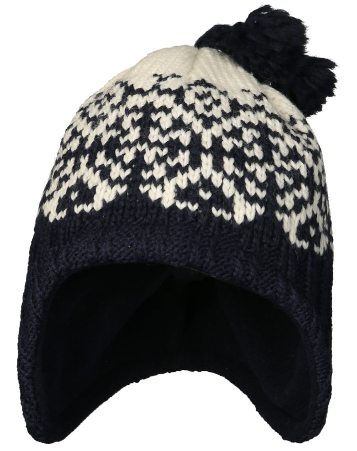Strickmütze PEPPI gemustert in navy/offwhite