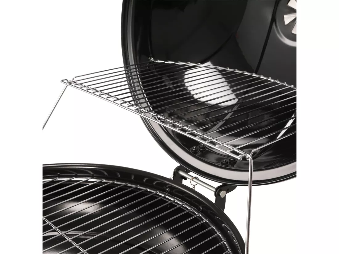 Barbecue sphérique au charbon de bois avec couvercle rabattable