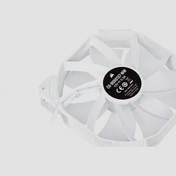Corsair SP120 RGB ELITE Computerkabinet Ventilator 12 cm Hvid 3 stk