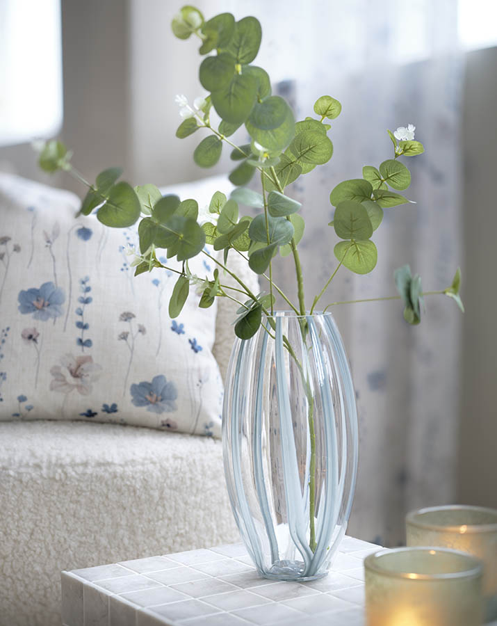 Caya vase 26 cm blågrå