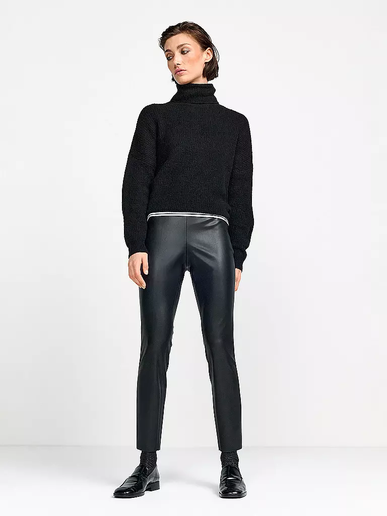 RICH & ROYAL Leggings in Lederoptik schwarz