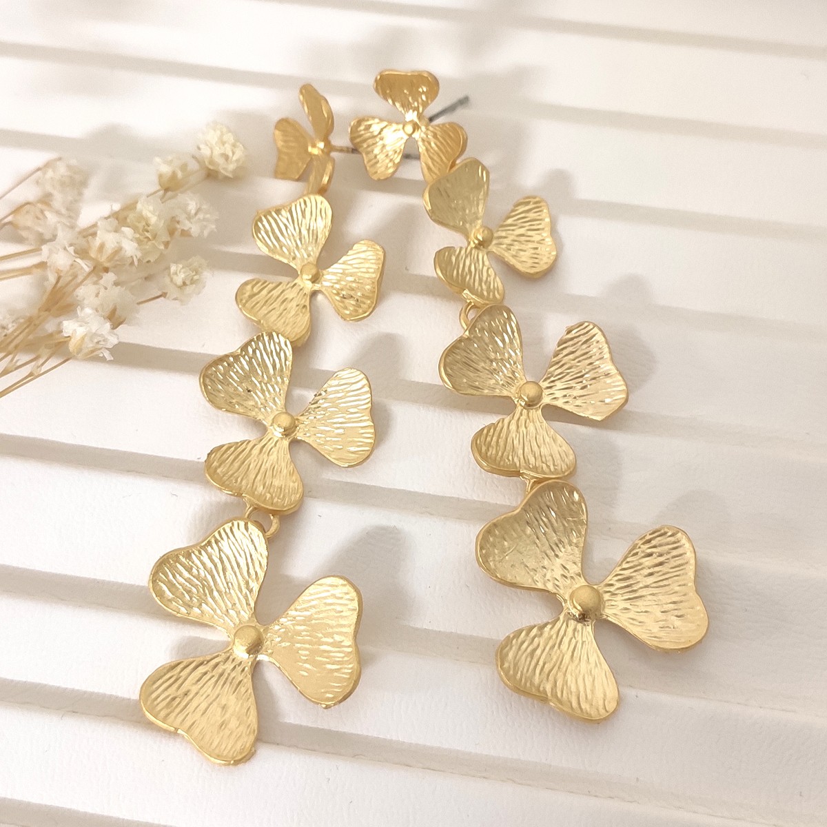 Boucles d'oreilles - Laiton plaqué or