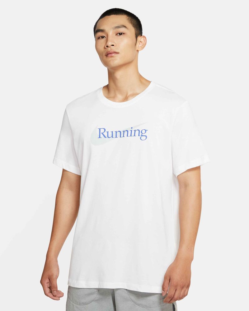 T-shirt de running Nike Dri-FIT Blanc pour homme