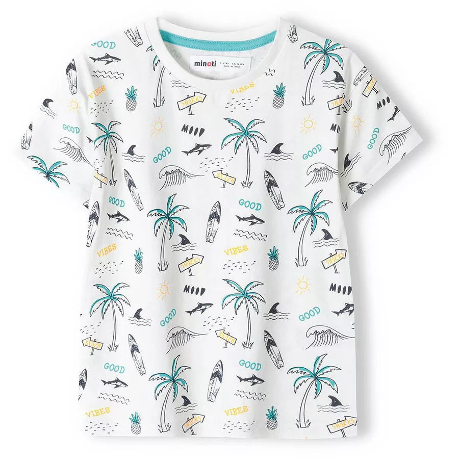 MINOTI 3er-Pack T-Shirts WeißAquamarinOrange
