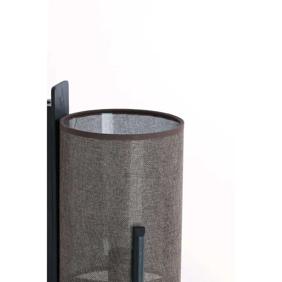 Wandlamp Litto - Mat zwart - 22x18x36cm