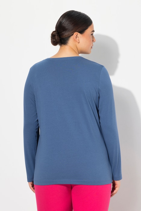 Shirt, Slim, Rundhalsausschnitt, Langarm