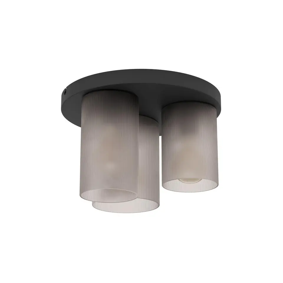 EGLO Colomera Plafondlamp - E27 - Ø 35 cm - Zwart/Mat Grijs