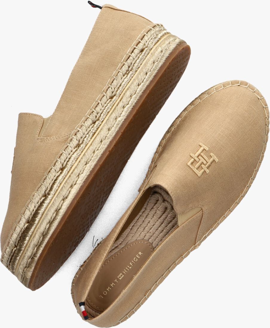 TOMMY HILFIGER camel tommy hilfiger espadrilles th embroidered flatform