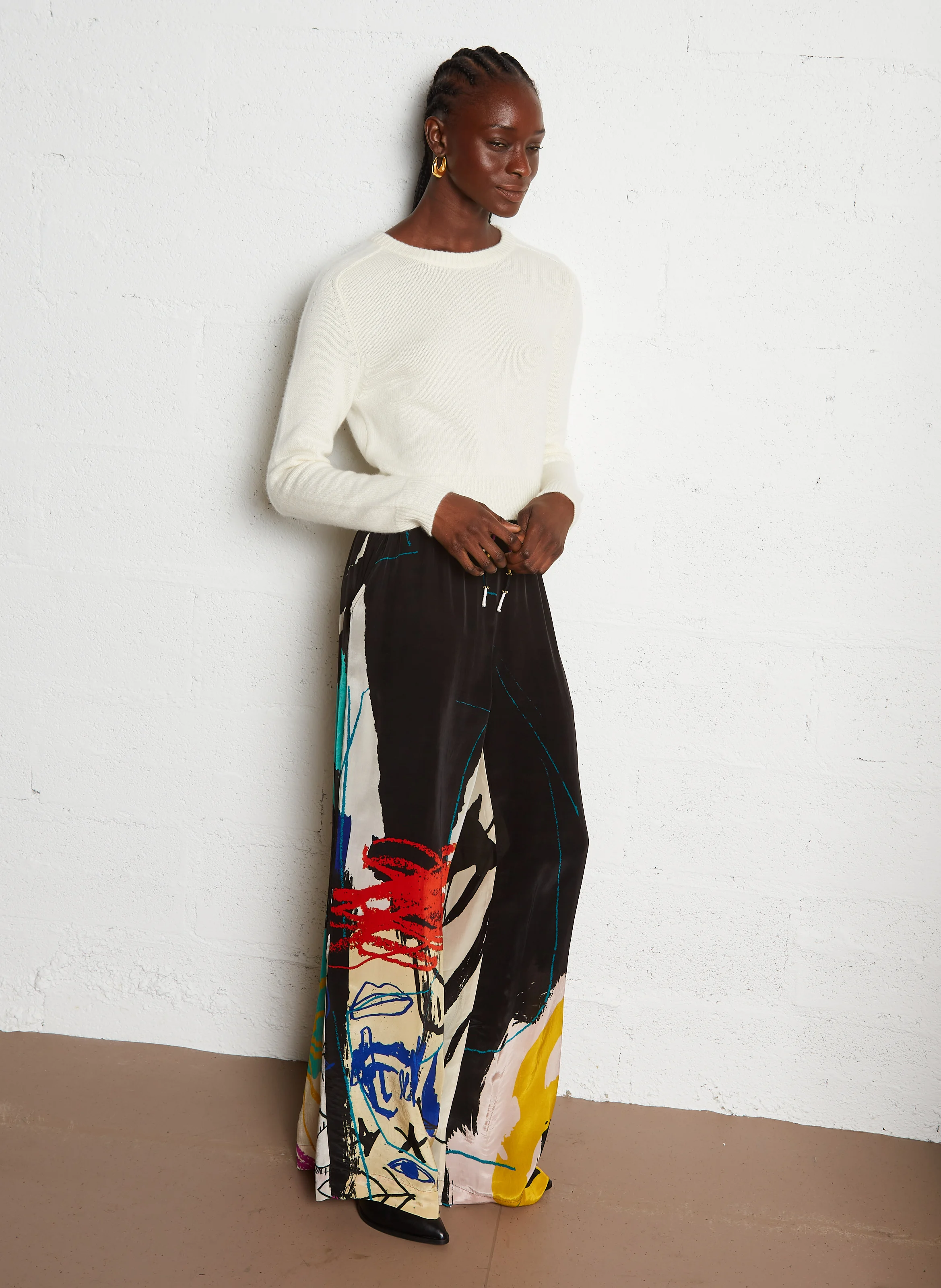 MONET - Pantalon large imprimé | Multicolore