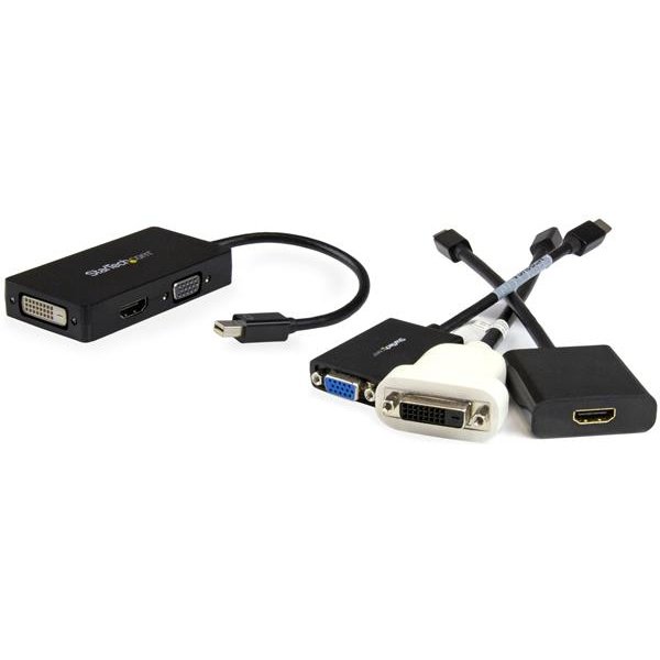 StarTech.com Adaptateur de voyage Mini DisplayPort vers VGA / DVI / HDMI - Convertisseur vidéo 3-en-1
