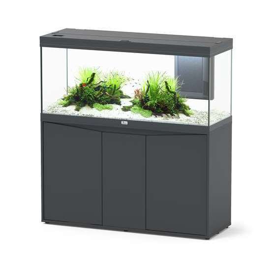 Aquarium équipé Meuble Volga 240 Led 2.0 Gris L.122.5 P.42.7 H.55.6 cm