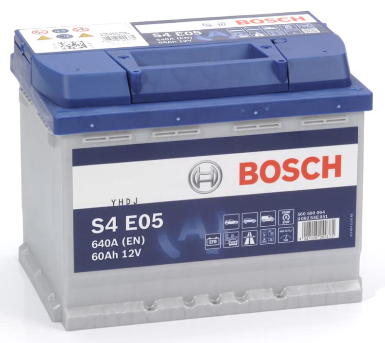 Bosch S4E05 - Batterie Auto - 60A/h - 640A - Technologie EFB - adaptée aux Véhicules avec Start/Stop