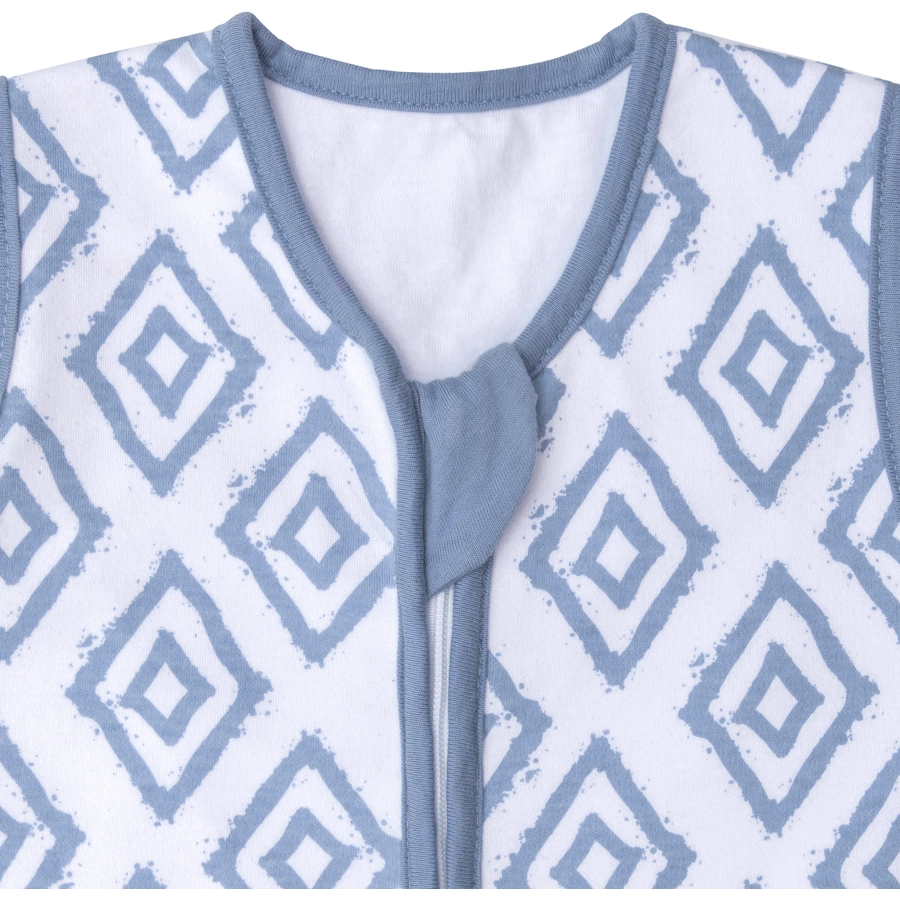 emma & noah Schlafsack mit Füßen Rauten Blau