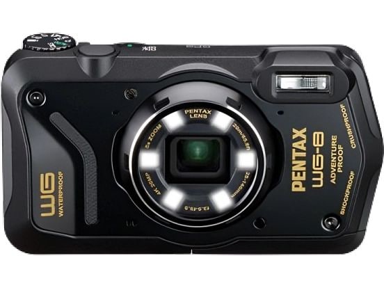 Pentax Unterwasserkamera WG-8 Schwarz Digitale Allwetter-Kompaktkamera