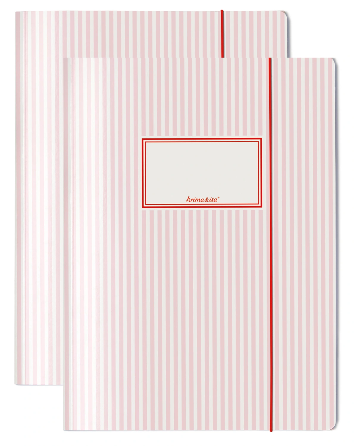 Sammelmappe GESTREIFT A4 2er-Set in rosa
