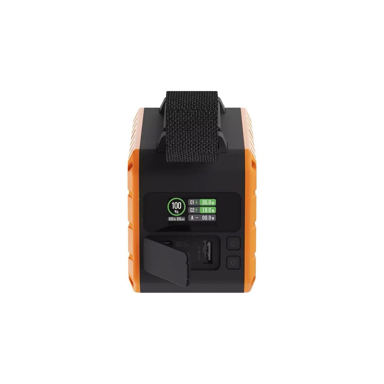(100W) Xtreme Series Rugged 40000mAh Powerbank Dual USB C / USB A Ladegerät PD QC 3.0 mit LED Taschenlampe (XR204) - Schwarz / Orange