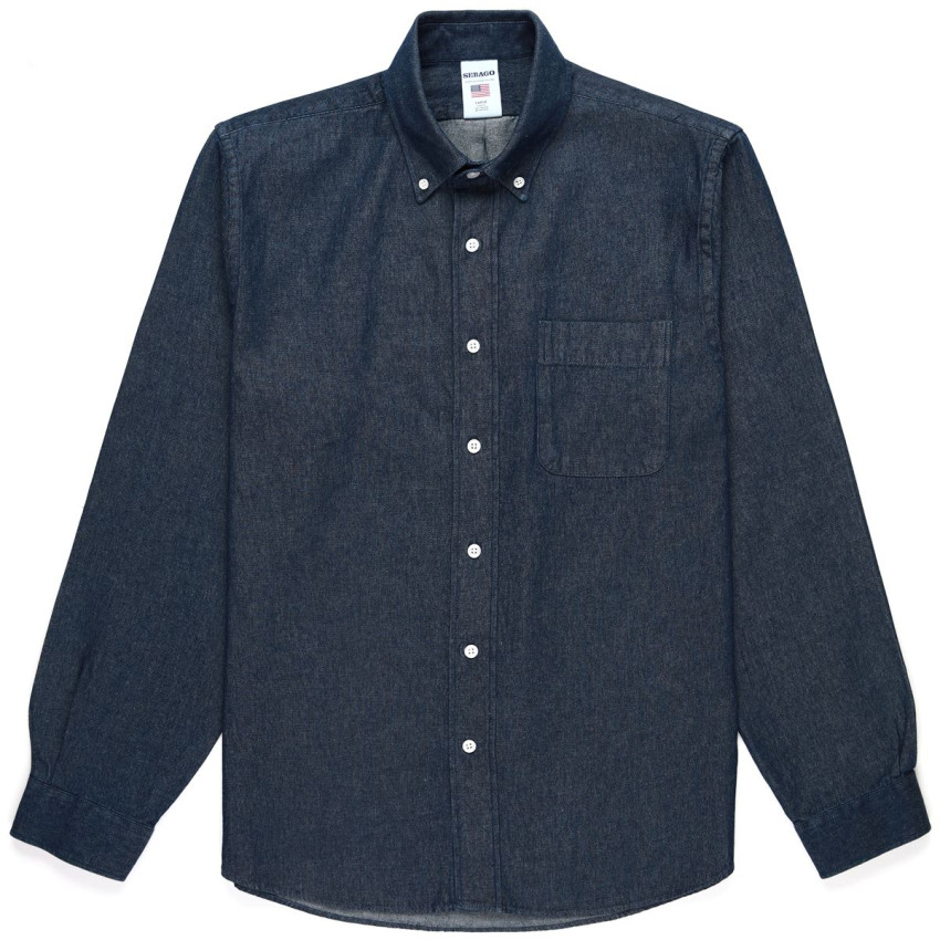 MERCER BLUE DARK DENIM-CHEMISE SEBAGO HOMME