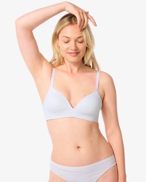 soutien-gorge préformé sans armatures recyclé/micro blanc