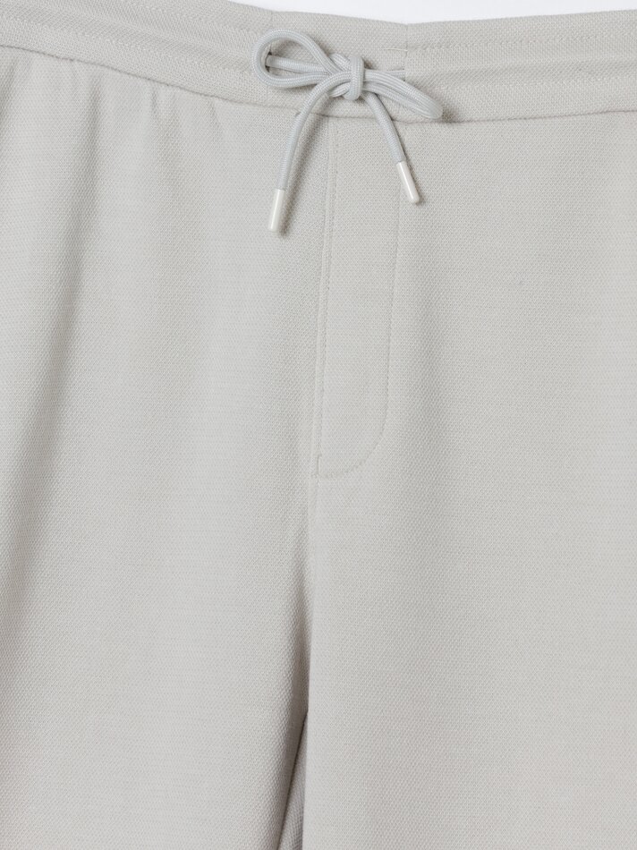 Calça jogger em piqué - Off-white