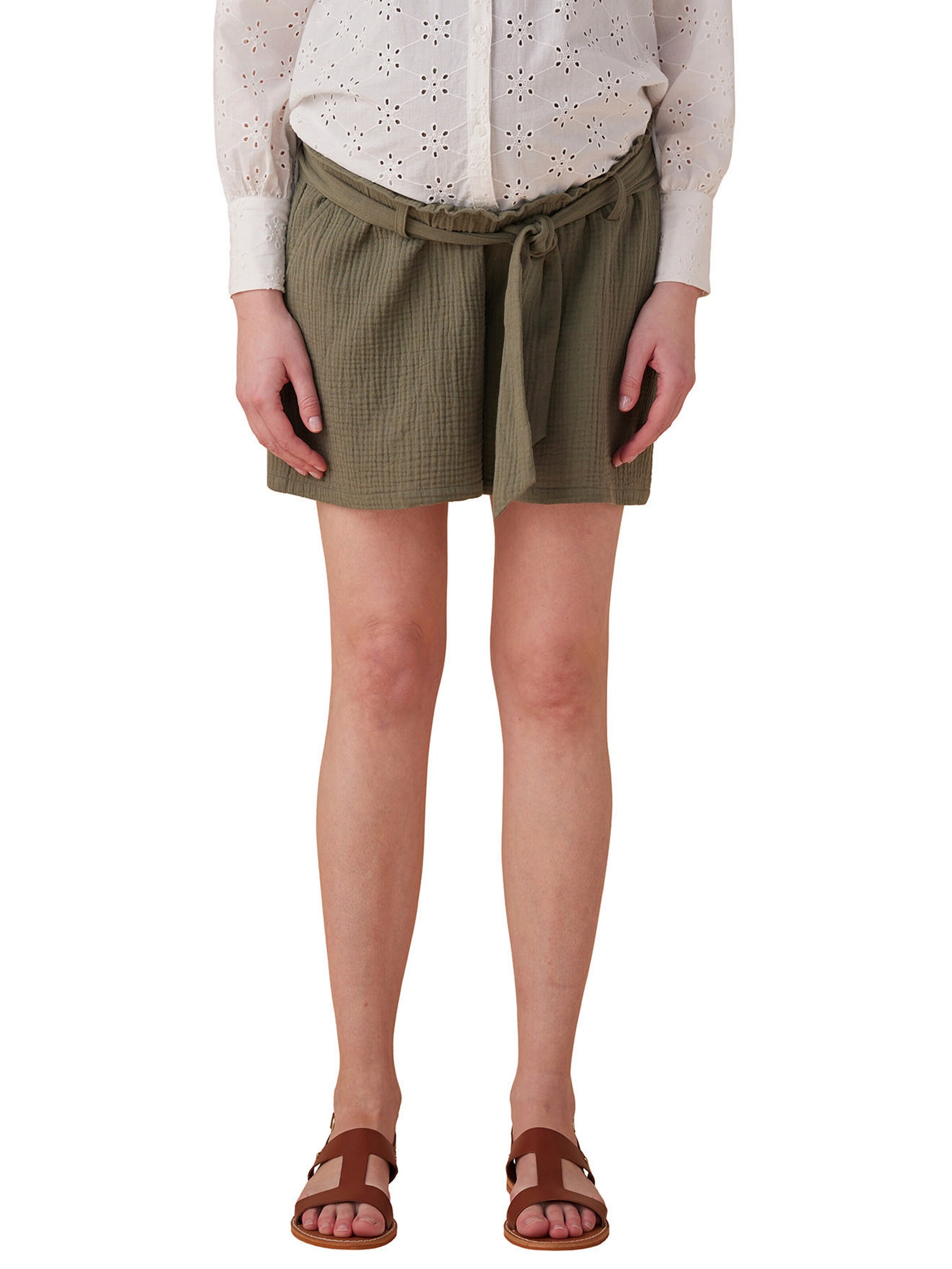 Envie de Fraise Umstands-Shorts , Musselin olivgrün