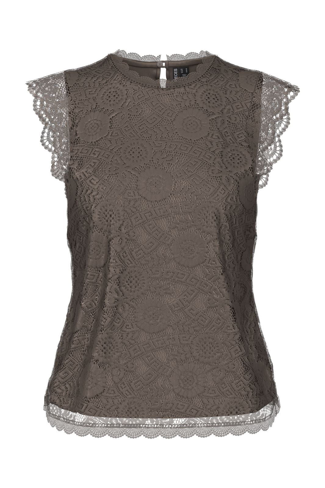 Pieces Pcolline Sl Lace Top 4532899 morel